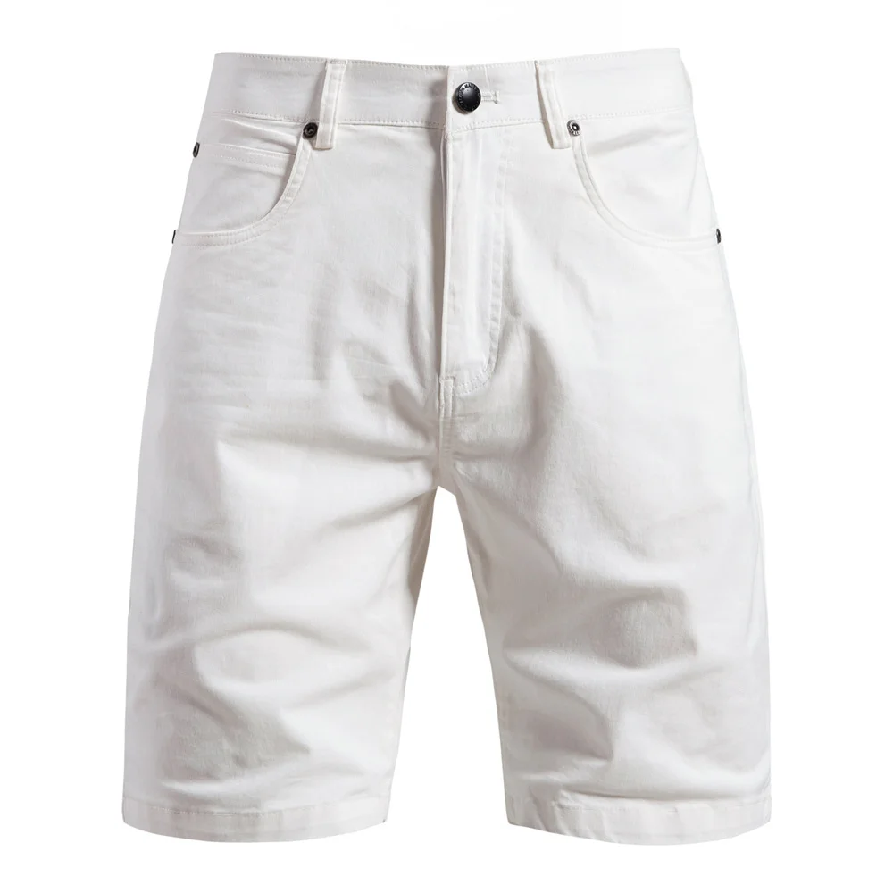 Men's Shorts Straight Five-point Pants Business Casual Solid Color Cotton Shorts 10Colors