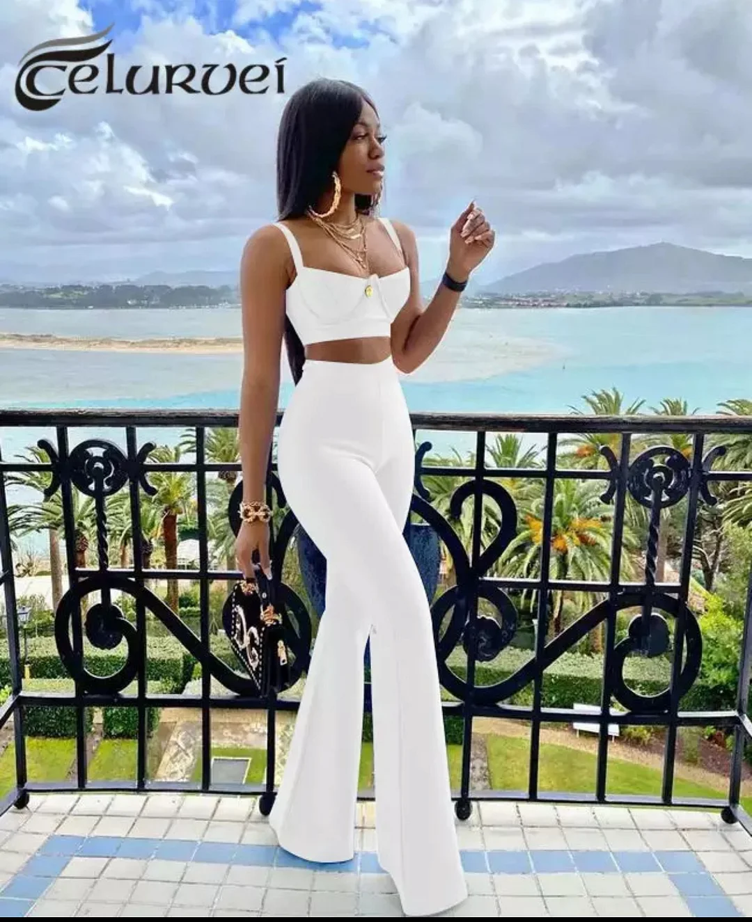 Zingj New Fashion Bandage Dress With Small Top + Leggings Hottie Two-Piece