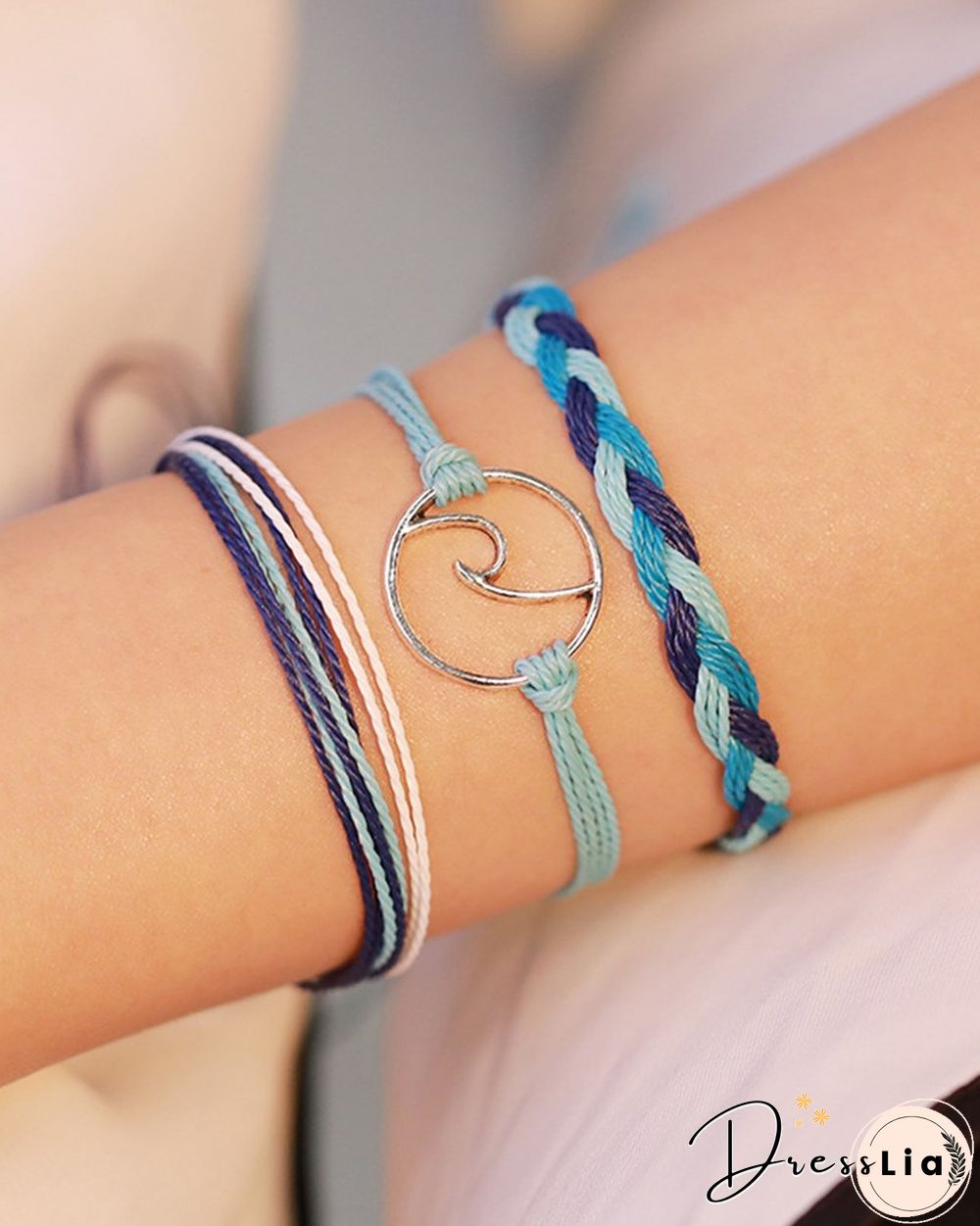 Bohemian Three-pieces Braided Bracelet