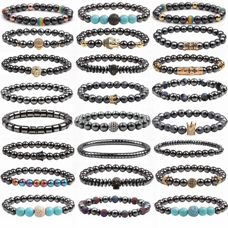 Fashion Multicolor Crown Skull Beaded Inlay Zircon Halloween Unisex Bracelets