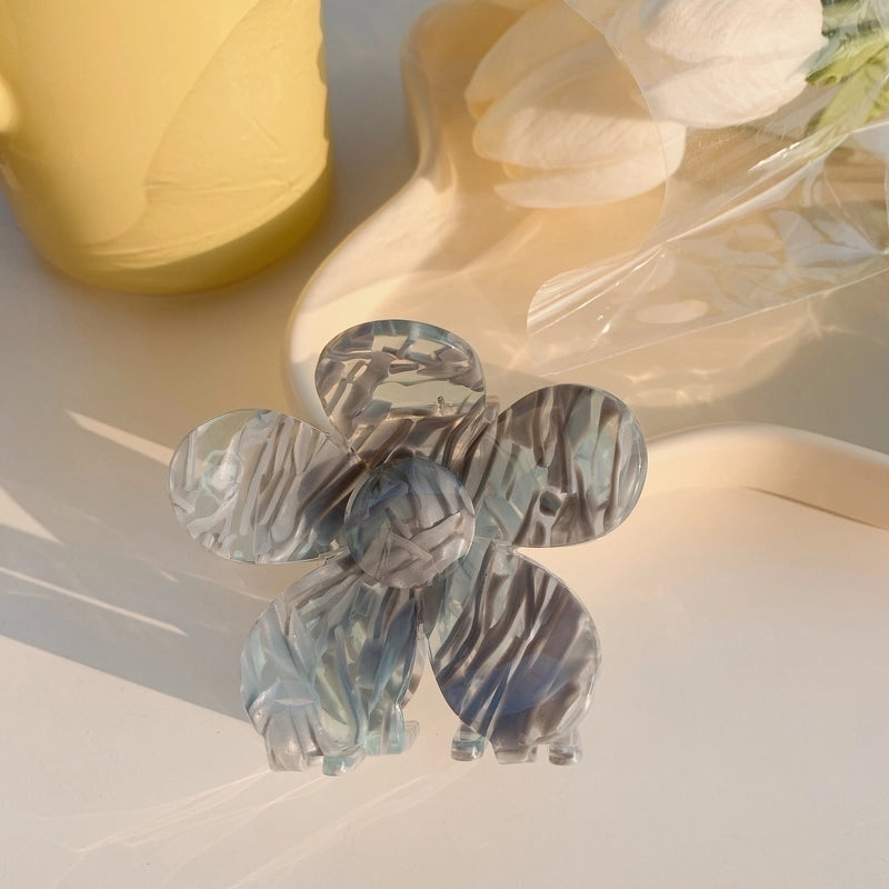 Minimalist Flower Acetic Acid Sheets Handmade Hair Claws 1 Piece