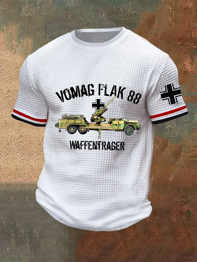 Herren Vomag Flak 88mm Bedrucktes Kurzarm-T-Shirt