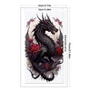 (Big Size) Dragon And Rose - 11CT Stamped Cross Stitch 40*70cm/15.75*27.56in