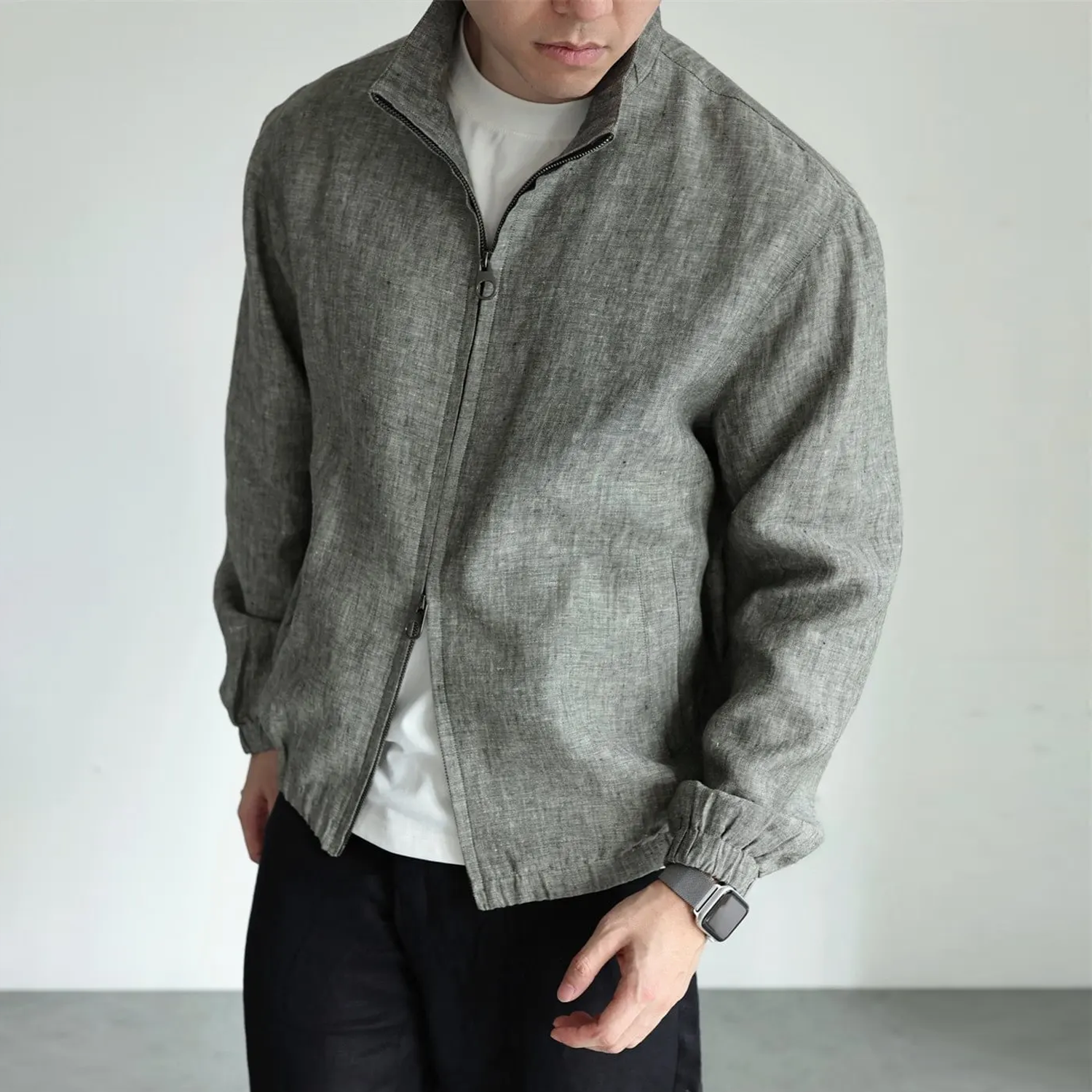 100% European Linen Jacket Casual Business for Men REAL SILK LIFE