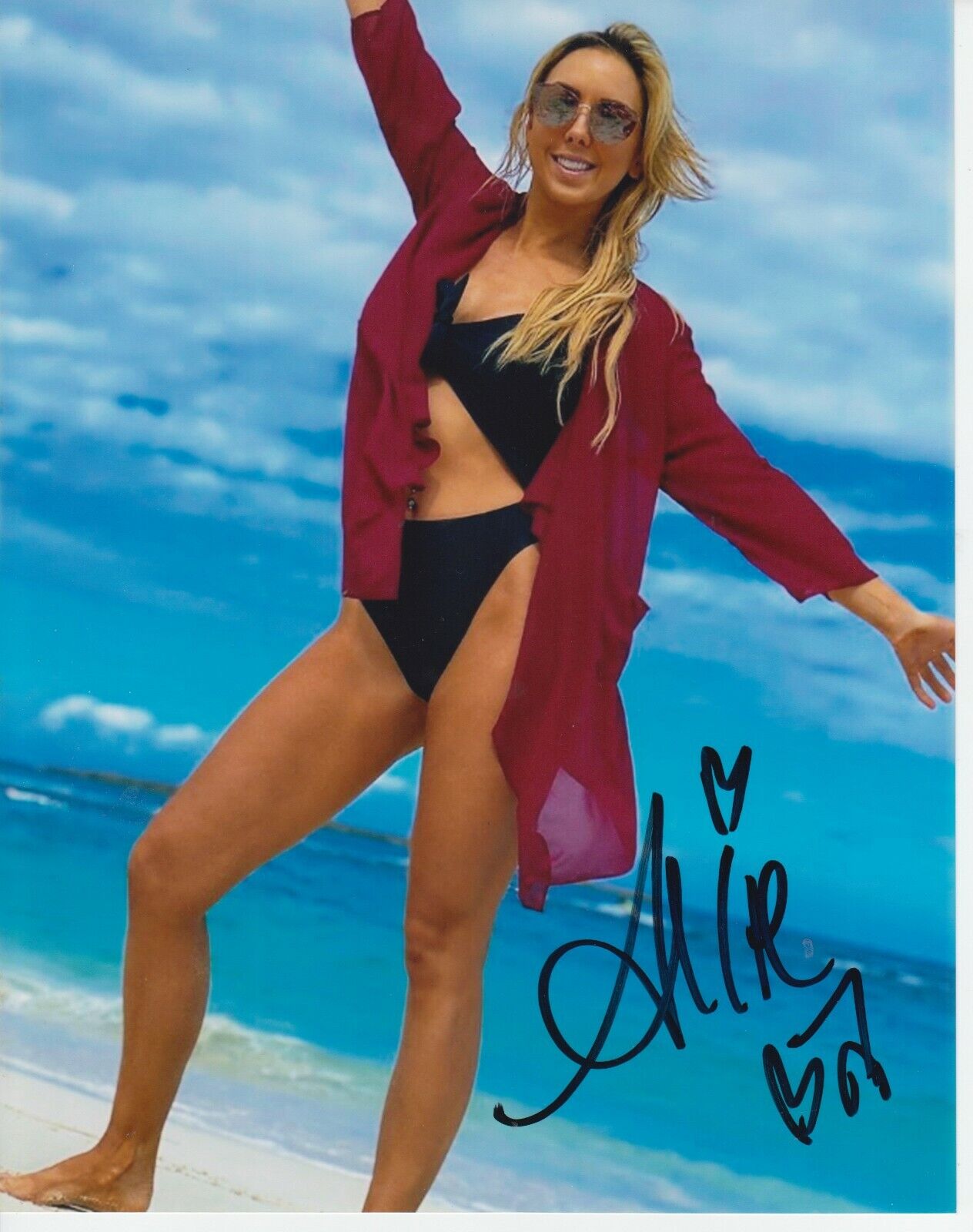 Allie The Bunny AEW Wrestling 8x10 Signed Photo Poster painting w/ COA #1