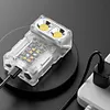 COB+SMD LED Outdoor Mini Flashlight Rotatable Power Display Hat Clip Work Light