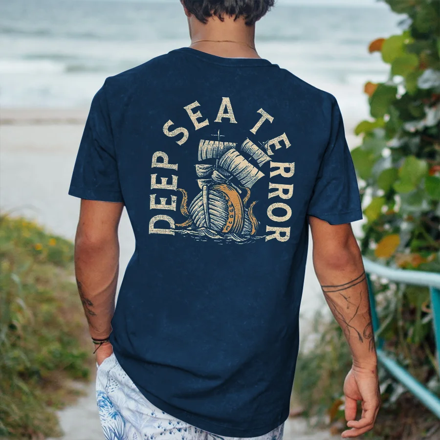 Deep Sea Terror Printed Men's T-shirt