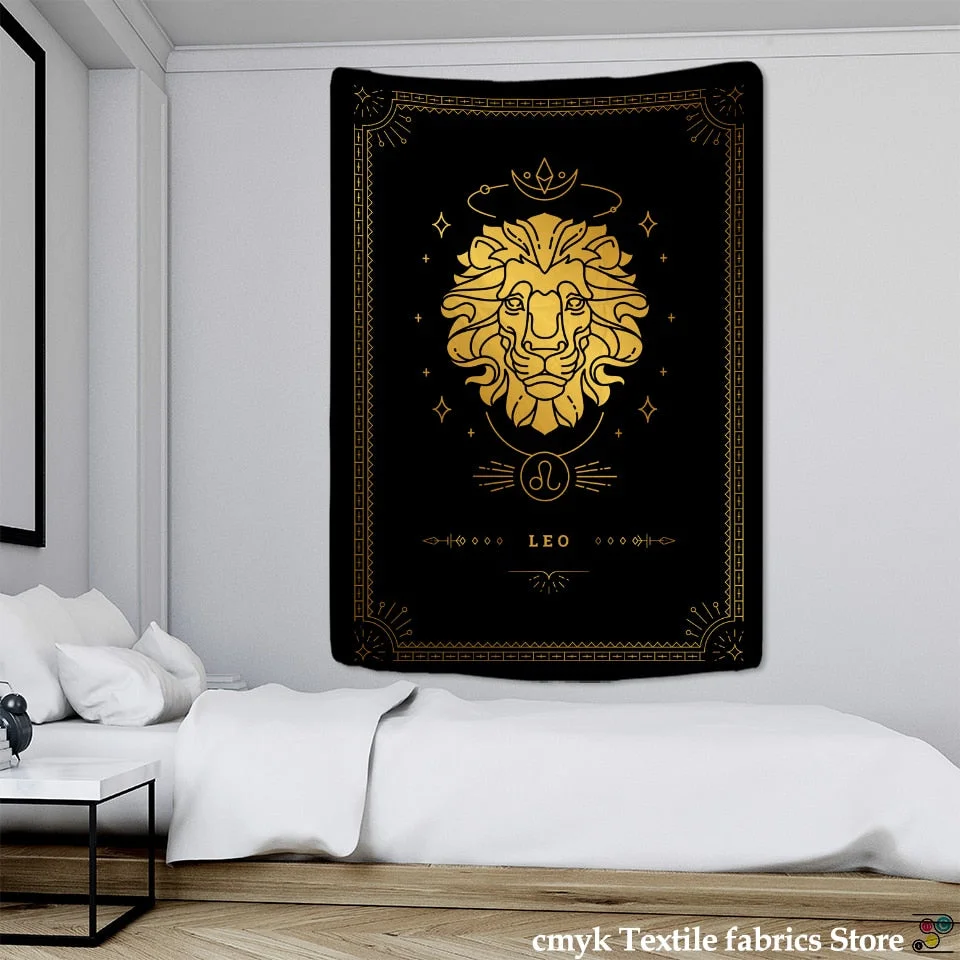 Constellation Tarot Tapestry Wall Hanging Mandala Psychedelic Hippie Witchcraft Divination Bohemian Home Decor