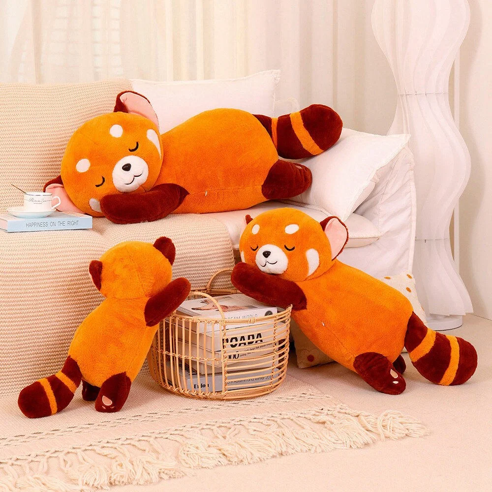 MEWAII Red Panda Plush Stuffed Animal White Brown - Super Soft - NEW