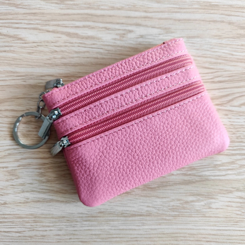 Explosions Genuine Leather Coin Purse Ladies Home Zipper Key Bag Multifunctional Card Bag Coin Coin Coin Bag