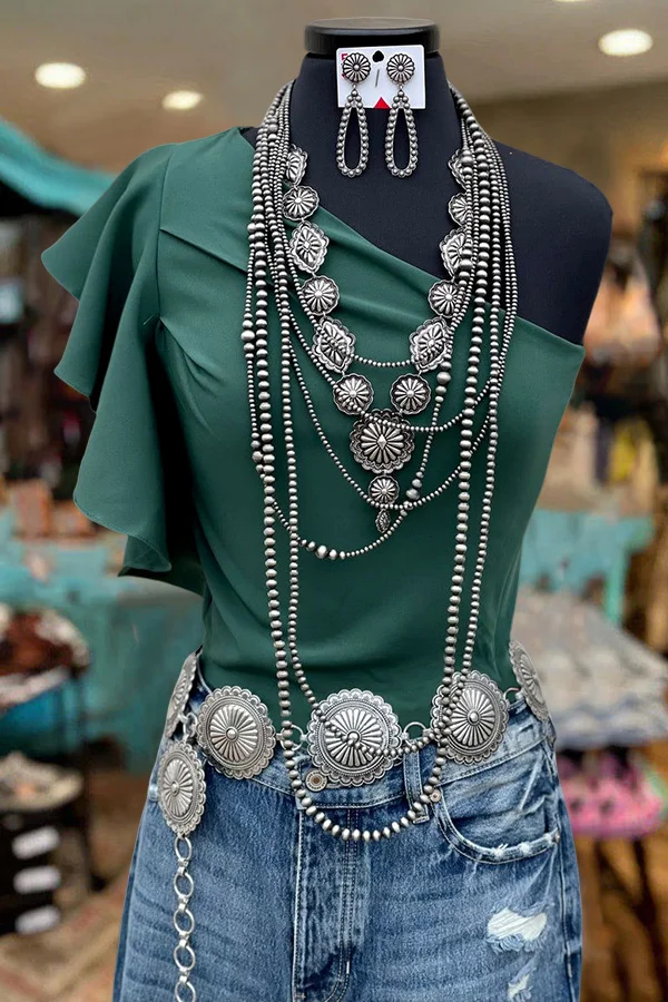 One-Shoulder Ruffled Bodysuit