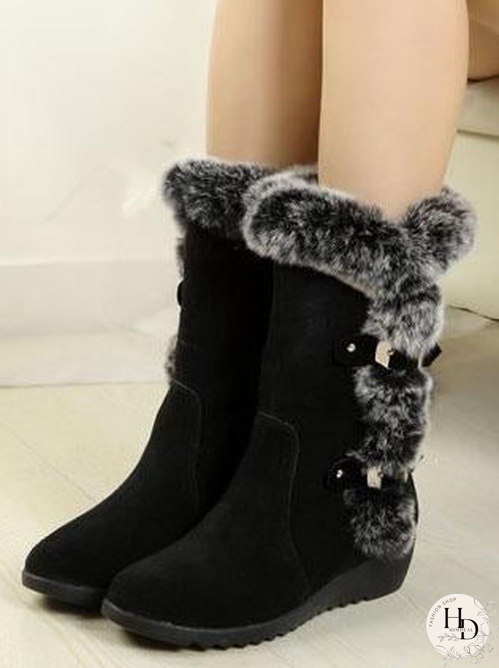 Women Warm Boots With Plush