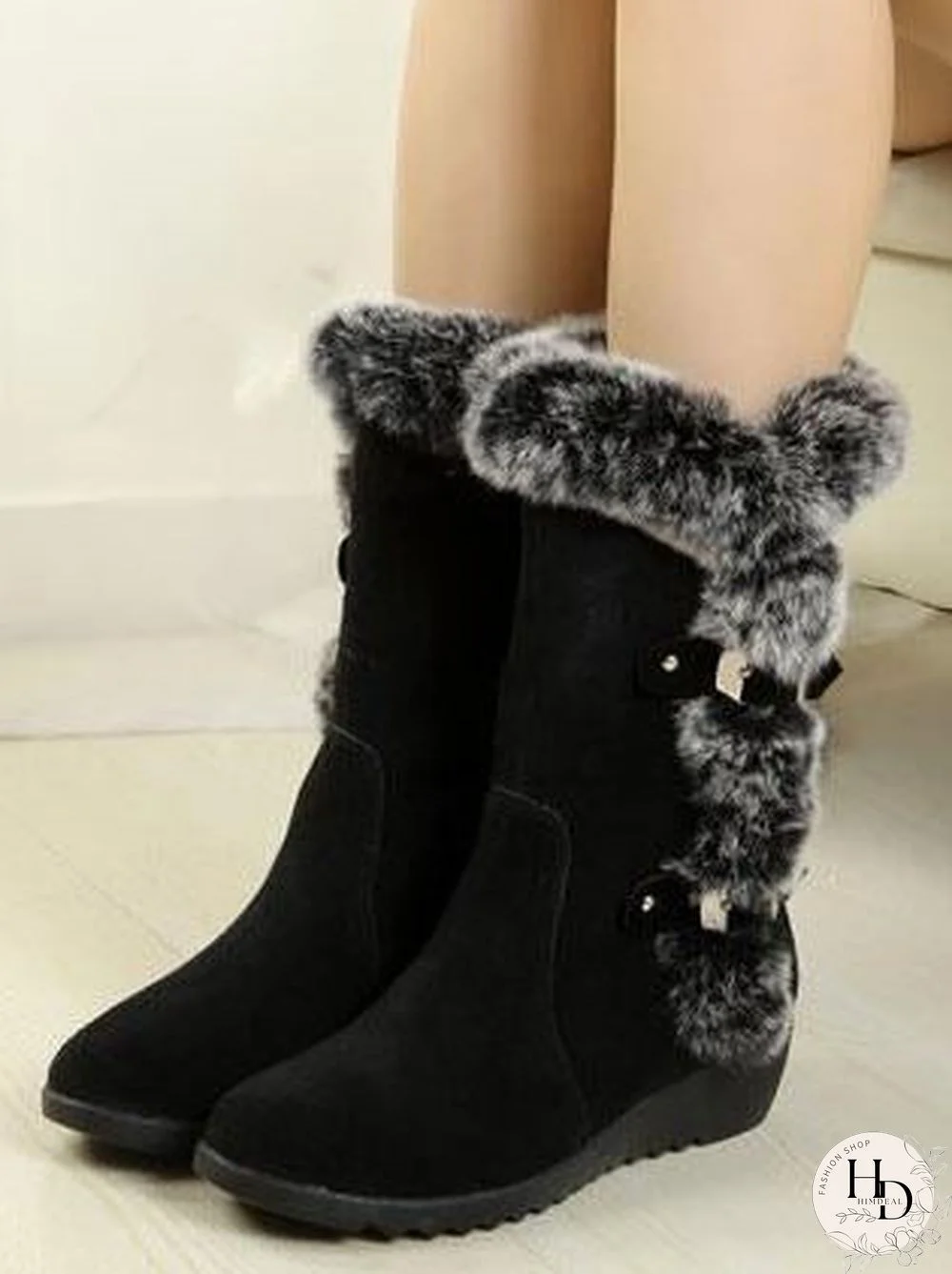 Women Warm Boots With Plush