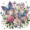 Papillon en cristal-partiel spécial diamant peinture-30 * 30cm