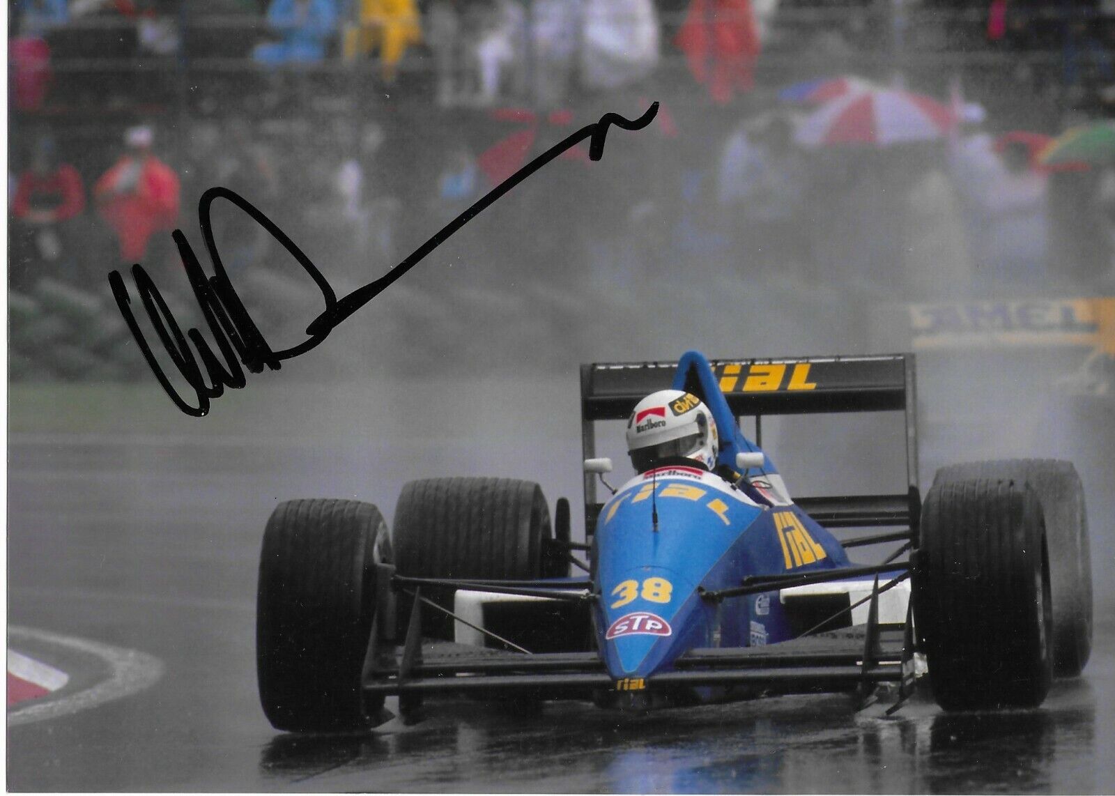 CHRISTIAN DANNER SIGNED 5X7* Photo Poster painting FORMULA ONE F1 (FORMEL 1 AUTOGRAPH)