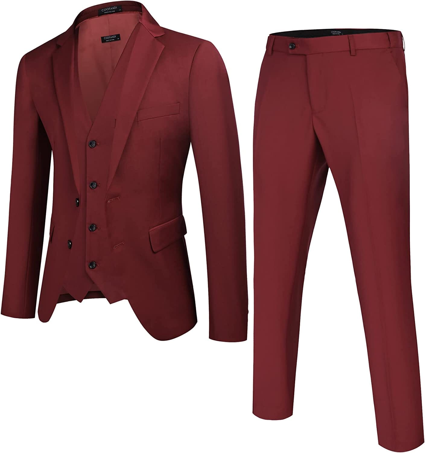 Solid Blazer Jacket Vest Pants Suits (US Only)