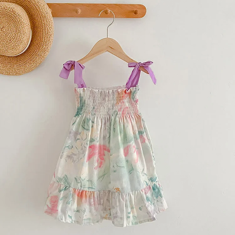 Baby Flowers Camisole Bodysuit with Sister Dress