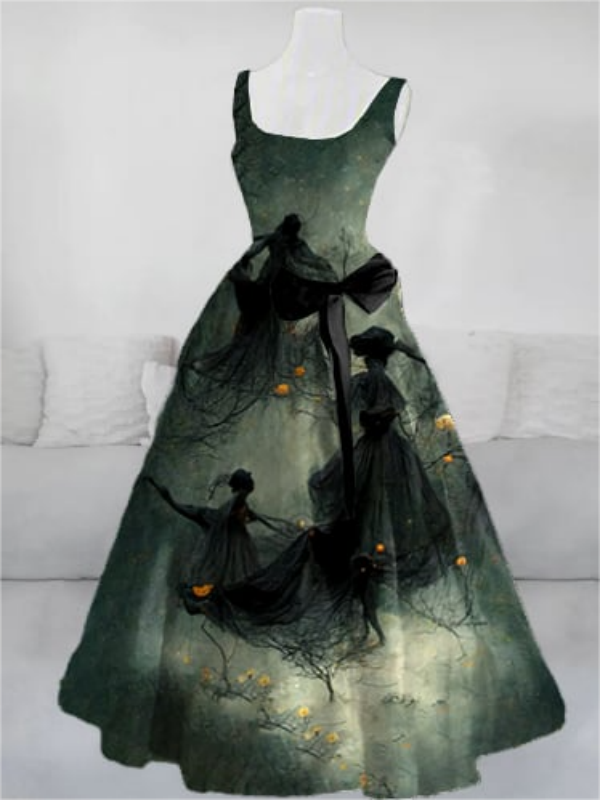 Women's Dancing Forest Witch Sleeveless Dress