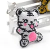 Tiger Beaded Counted Cross Stitch Ornament Kit Cross Stitch Bead Keychain (A)