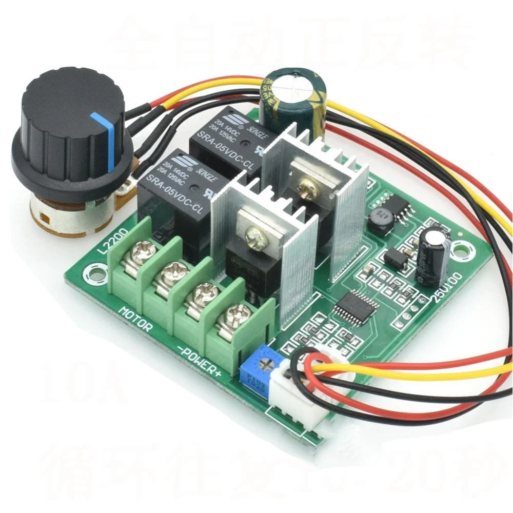 6V12V24V36V60V 10A PWM Brush DC Motor Controller Electric Motor Timer Control Automatic Forward Reverse Motor Control