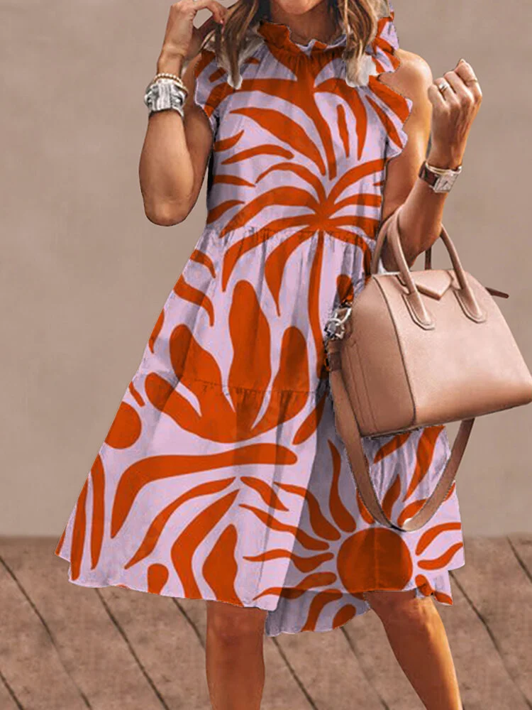 Women Floral Print Street Casual Summer Dress socialshop