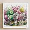 >SALE<Full Embroidery Eco-Cotton Thread 11CT Print Wolves Cross Stitch Kit 50x50cm
