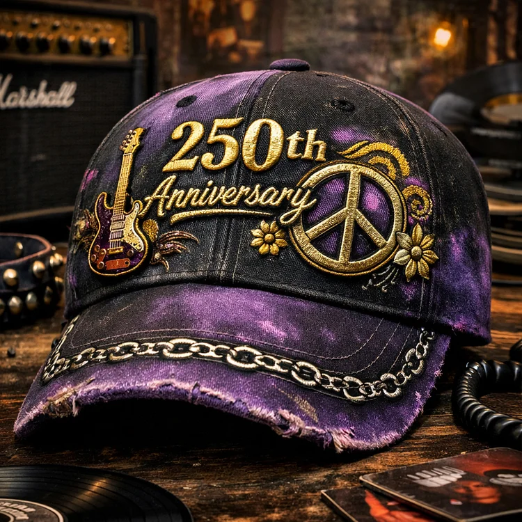 US 250th Anniversary Vintage Printed Hat socialshop