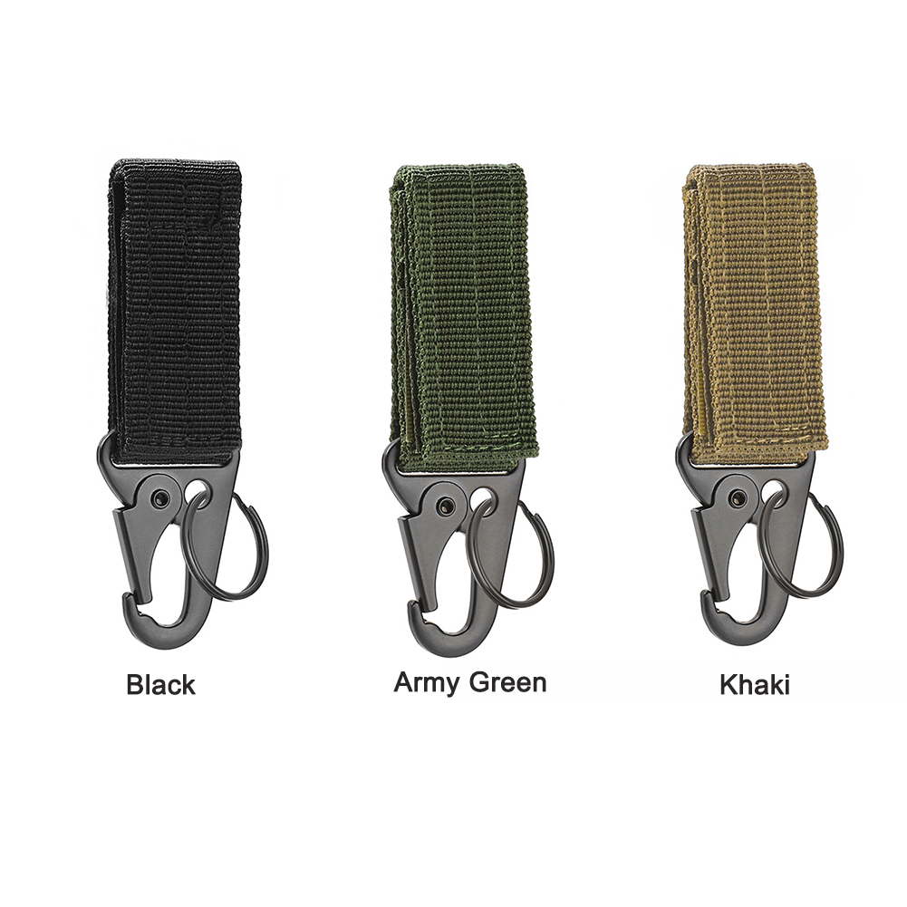 

4pcs Nylon Belt EDC Backpack Molle Hunting Outdoor Survival Hook Buckles, Khaki, 501 Original