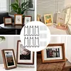6 Pcs Picture Frame Bracket with Self-Adhesive Photo Frame Bracket Display Stand