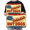 Hot dog calligraphy - Vintage Metal Signs(12*8Inch) 