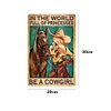 Cowgirl - Vintage Metal Signs - 20*30cm