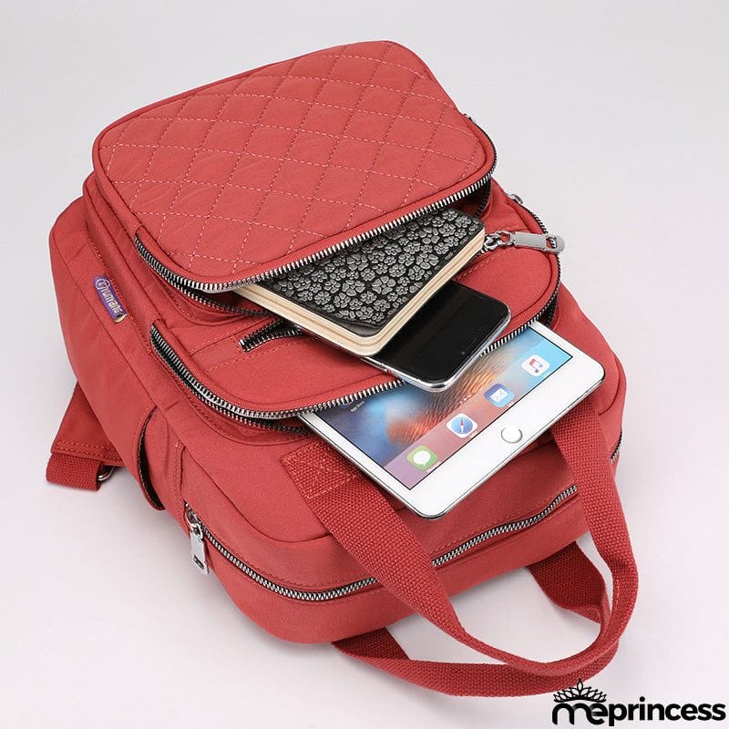 Women's Casual Zipper Travel Small Backpack