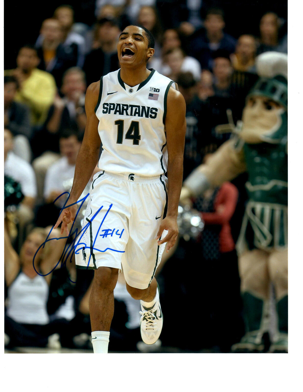 Gary Harris REPRINTED signed auto Photo Poster painting Michigan State basketball Spartans 8X10