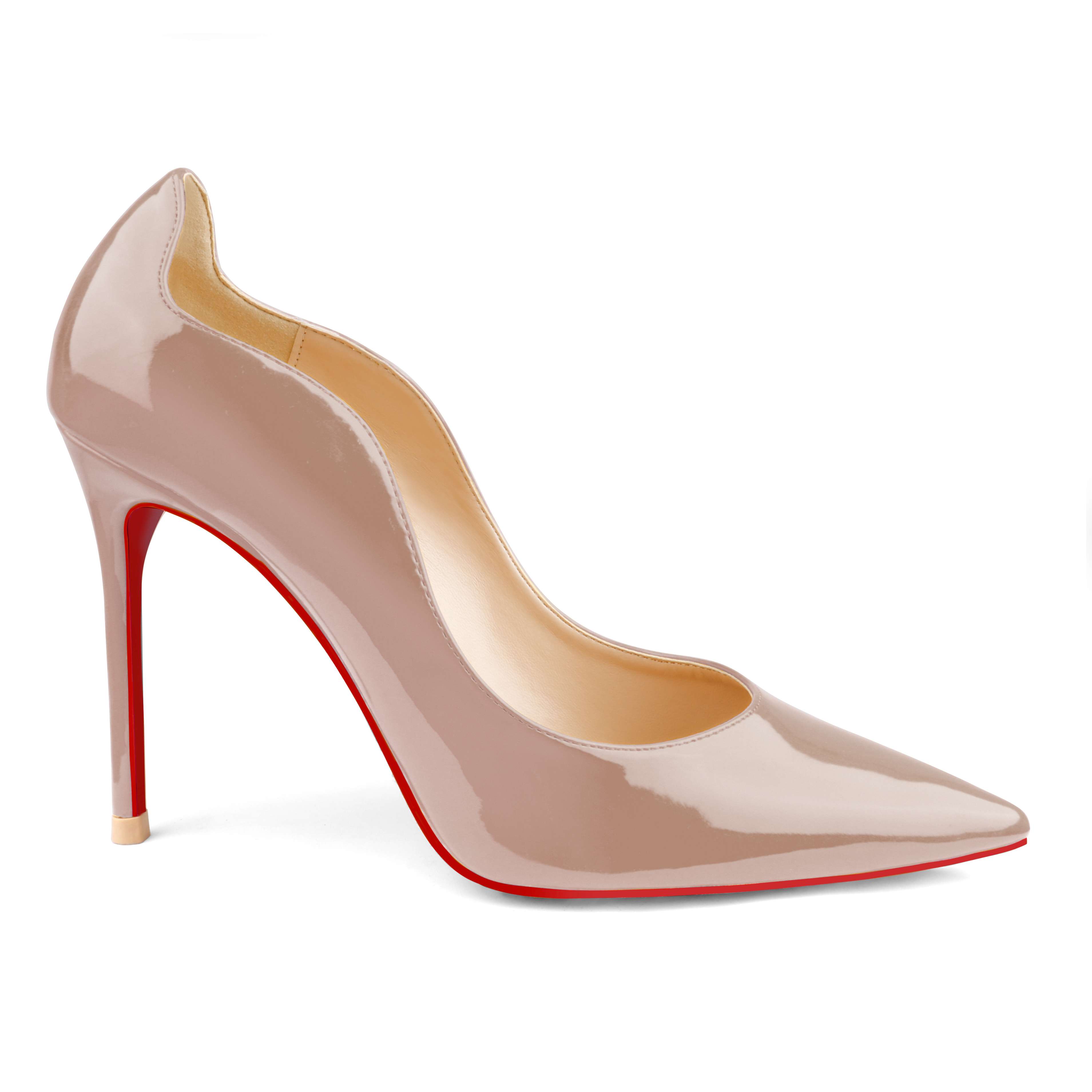 3.94" Women's Party Wedding Classic Pumps Fashion Edge Design Red Bottom High Heels Stilettos-MERUMOTE