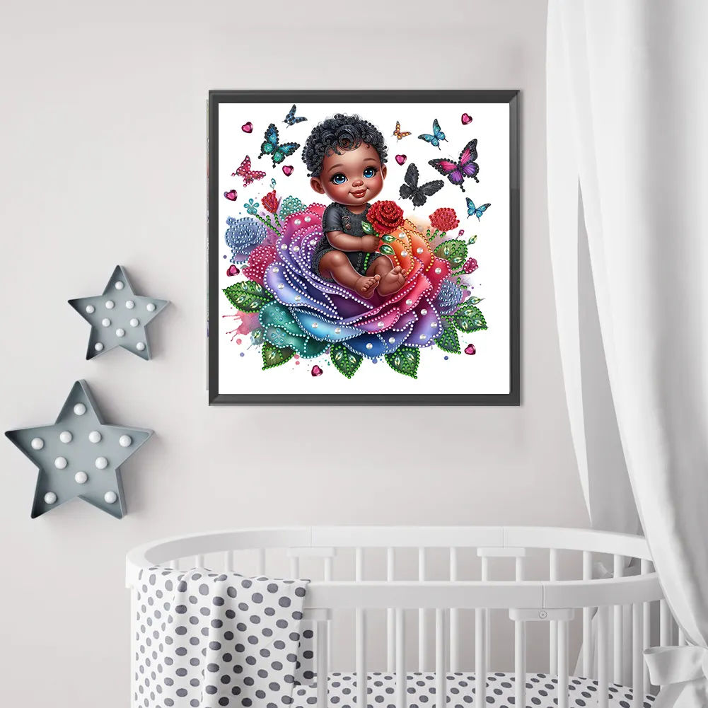 Diamond Painting - Partial Special Shaped Drill - Rose Child(Canvas|30*30cm)