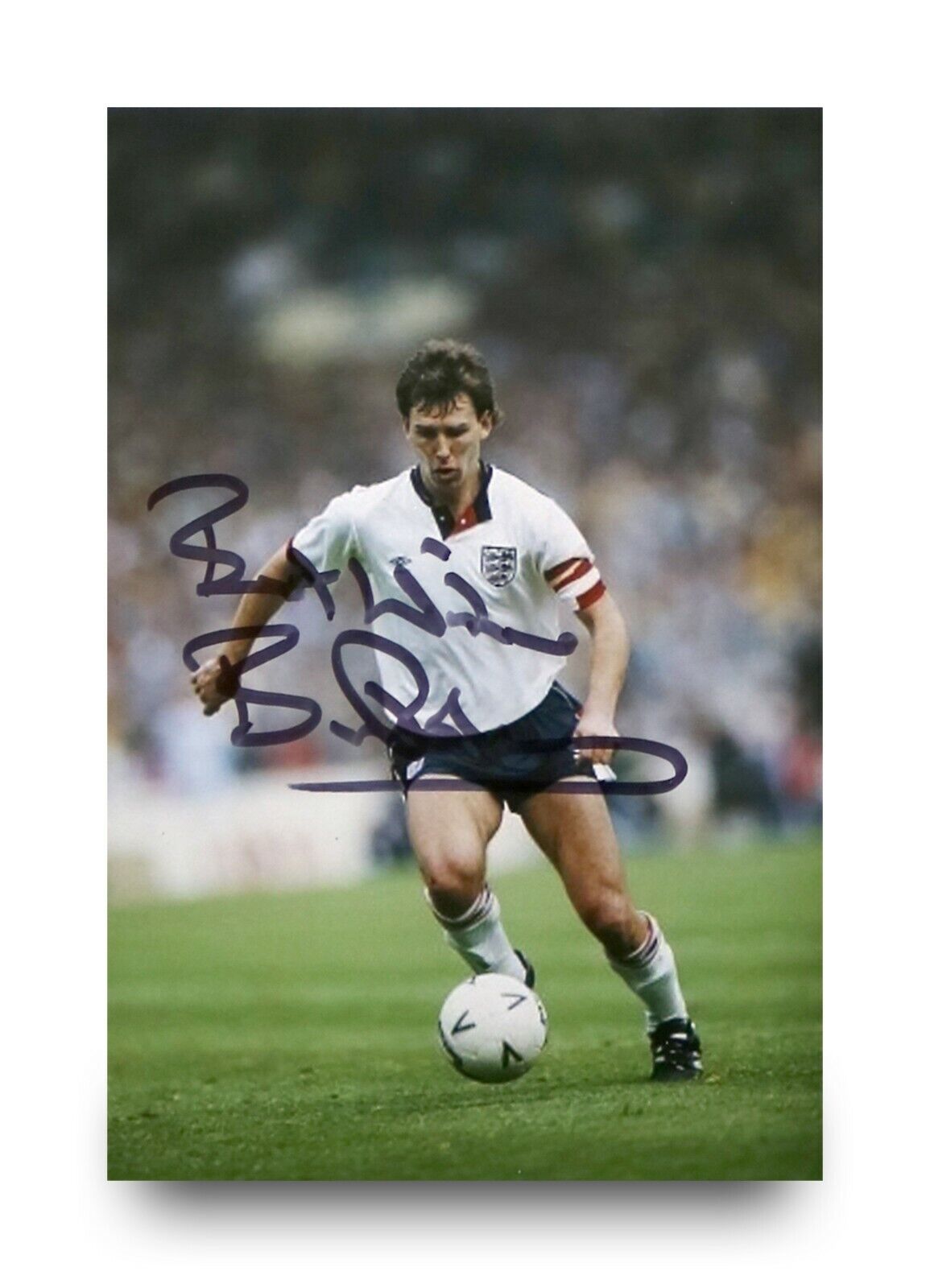 Bryan Robson Signed 6x4 Photo Poster painting Manchester United England Genuine Autograph + COA