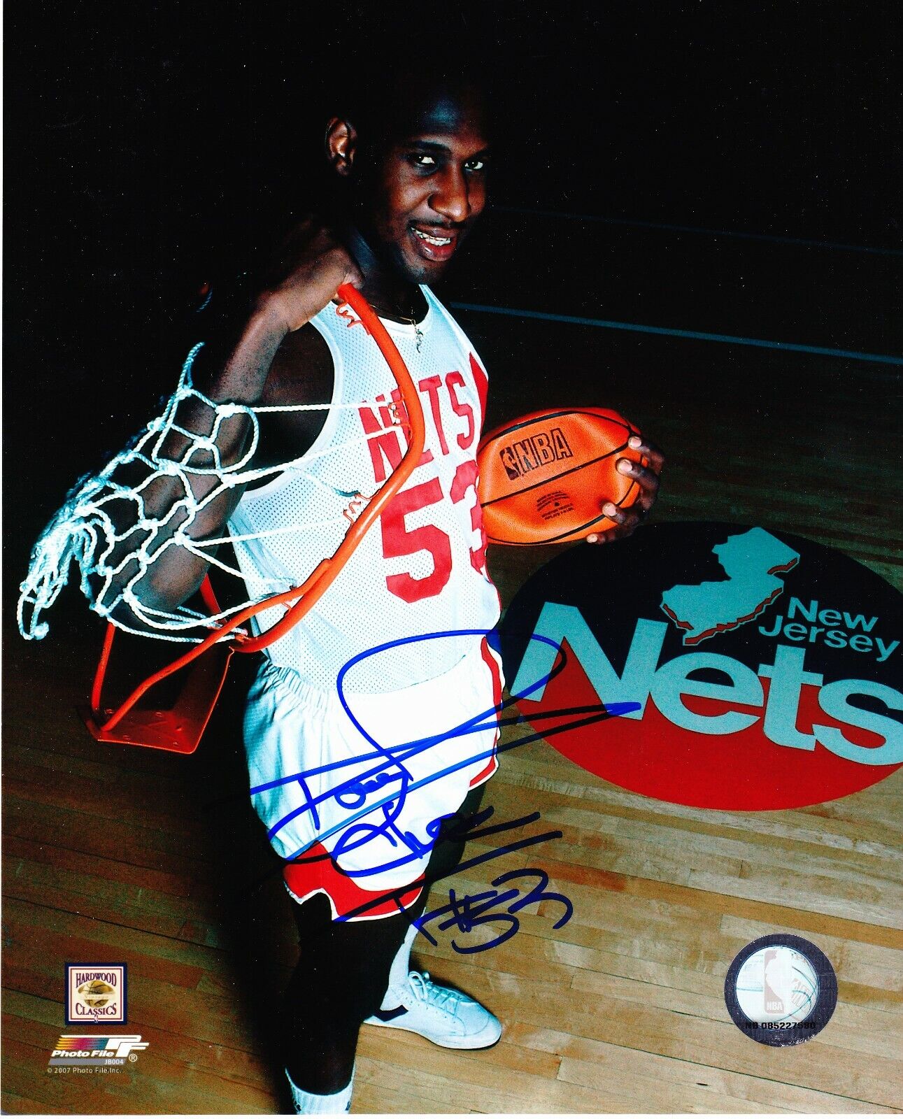 Darryl Dawkins signed 8x10 Seattle Supersonics color Photo Poster painting (Dec)