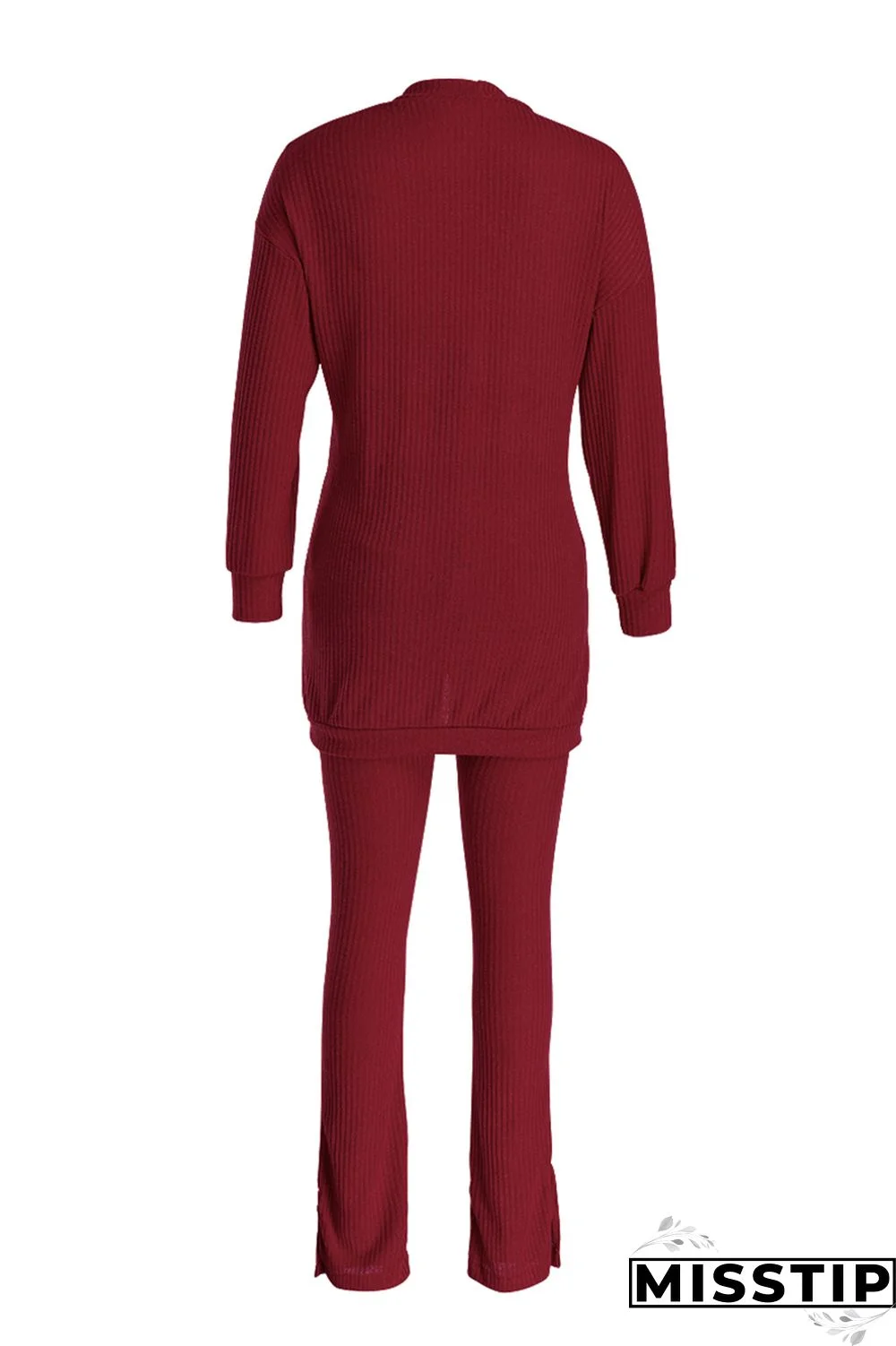 Blue Fashion Casual Solid Cardigan Vests Pants Long Sleeve Three-piece Set