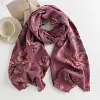 Blooming Rose Autumn Winter Shawl Scarf