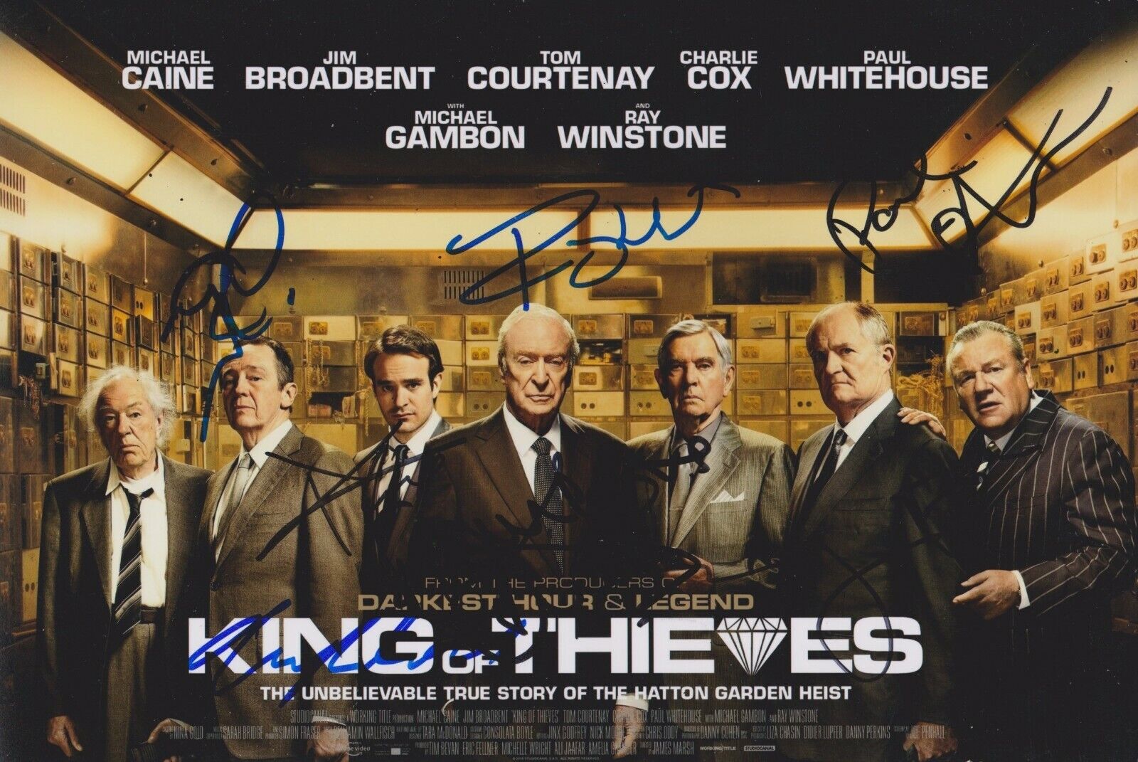 King Of Thieves Multi- Signed 12x8 Photo Poster painting AFTAL *SIGNED BY 7*