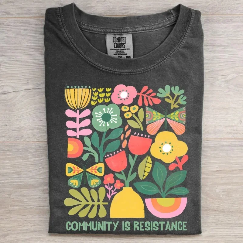 Eagerlys Community Is Resistance T-shirt Eagerlys