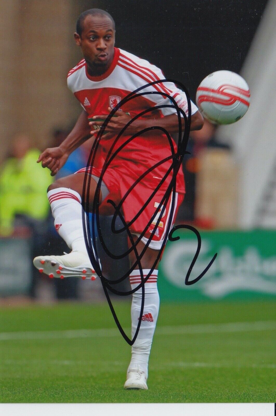 JUSTIN HOYTE HAND SIGNED 6X4 Photo Poster painting - FOOTBALL AUTOGRAPH - MIDDLESBROUGH 1.