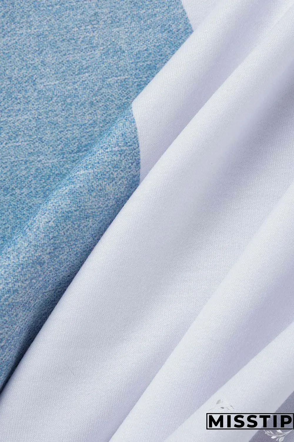 White Casual Solid Patchwork O Neck Tops