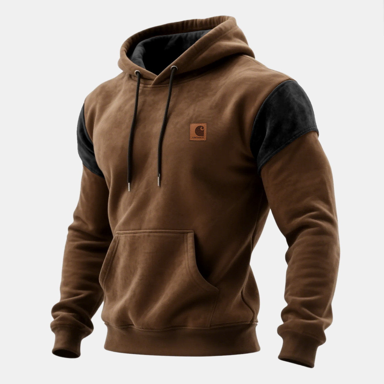 Stylish Hooded Sweatshirt with Contrast Sleeves for All-Season Comfort