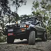 AMK 1/10 RC Crawler Car Land Cruiser LC80 ABS Interior Body Mount Roof Rack Bull Bar Bumper Snorkel LED Lights for SCX10 TRX4 Redcat (Vent Visor)