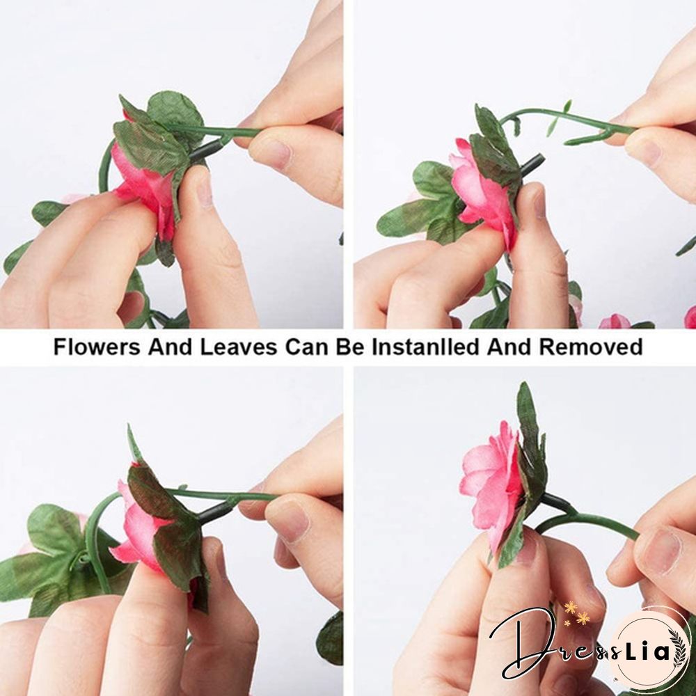 250Cm Rose Artificial Flowers Christmas Garland For Wedding Home Room Decoration Spring Autumn Garden Arch Diy Fake Plant Vine