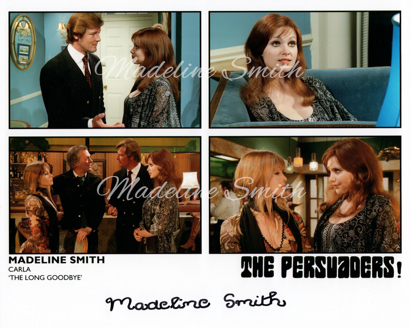 THE PERSUADERS - Madeline Smith Officially Signed Photo Poster paintinggraph PERSUADERS01