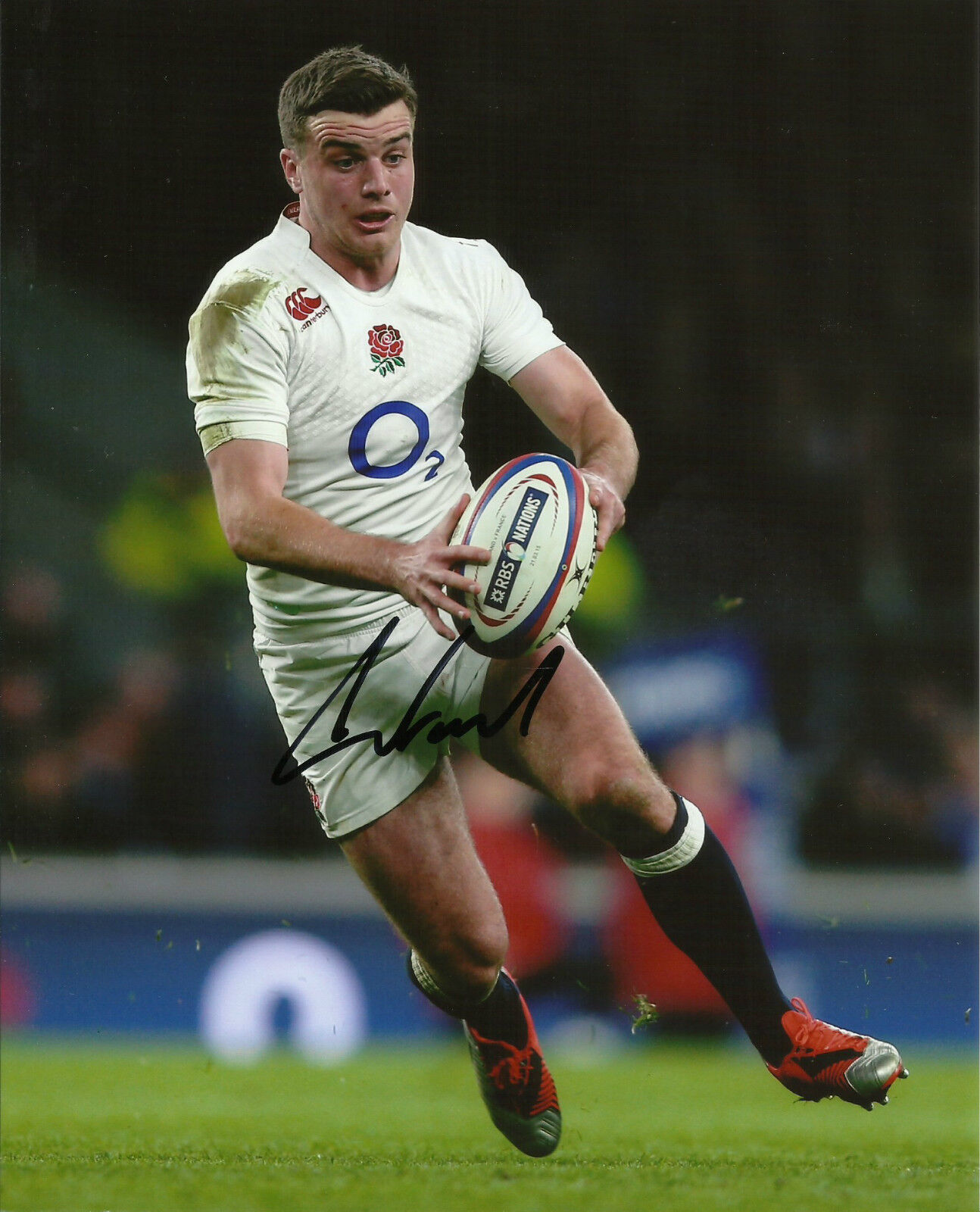 George Ford Signed 10X8 Photo Poster painting BATH & ENGLAND RUGBY PROOF AFTAL COA (2319)