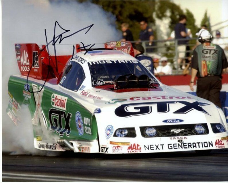 John force signed autographed nhra Photo Poster painting