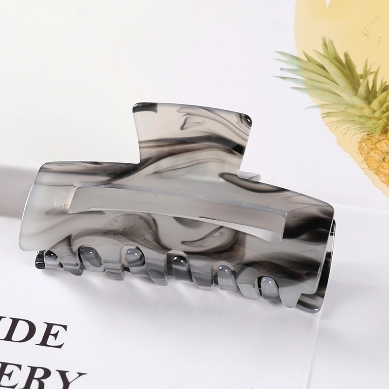 Minimalist Color Block Acetic Acid Sheets Carving Hair Claws 1 Piece